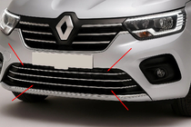 Renault Kangoo/Express 2021– Kromirane letvice za rešetko odbijača (3 kos, nerjaveče jeklo) fotografija 1