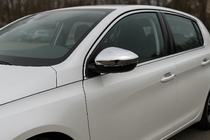 Peugeot 308 2014–2021 Kromirani pokrovi vzvratnih ogledal (2 kosa, nerjaveče jeklo) OmsaLine - italijansko nerjavno jeklo fotografija 1