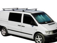 Mercedes Vito W638 1996–2003 Prečke za originalna pritrdilna mesta, črne Kenguru (3 kos) fotografija 1
