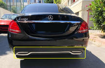 Mercedes C-class W205 2014–2021 Nerjaveča zaščitna obloga kota zadnjega odbijača V1 fotografija 1