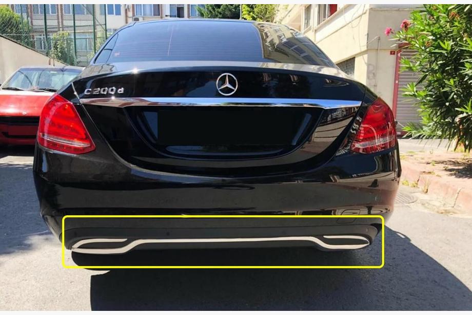 Mercedes C-class W205 2014–2021 Nerjaveča zaščitna obloga kota zadnjega odbijača V1 Image