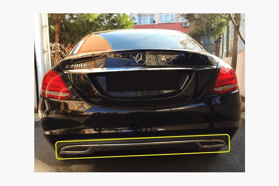 Mercedes C-class W205 2014–2021 Zaključna obloga odbijača V2 (nerjaveče jeklo) Image