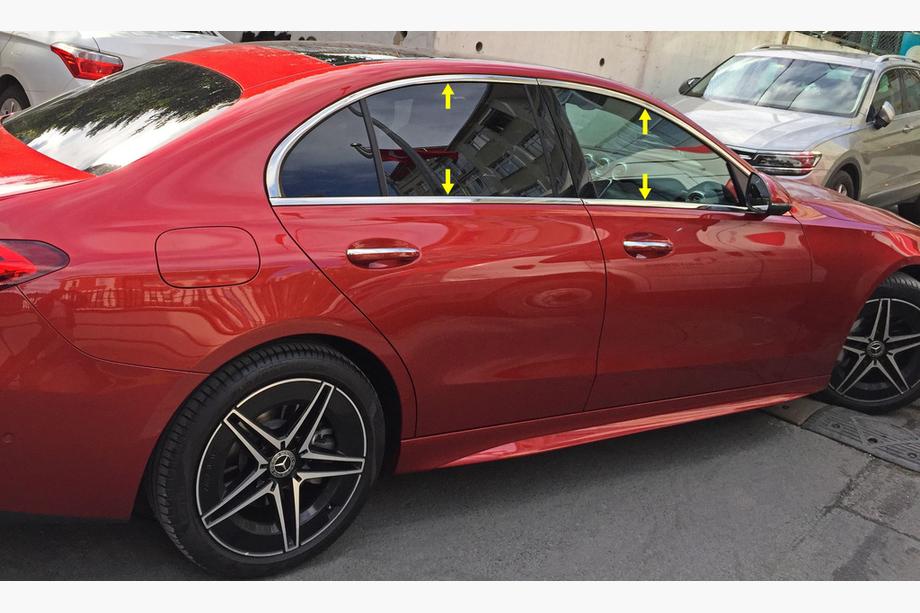 Mercedes razred C W206 2022– Kompletna obroba oken (nerjaveče jeklo) Image