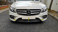Mercedes Razred E W213 2016–2023 Kromirana letvica za sprednji odbijač 2016-2020 (nerjavno jeklo) fotografija 1