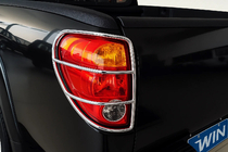 Mitsubishi L200 2006–2015 Zaščita zadnjih luči iz nerjavnega jekla (2 kosa) fotografija 1