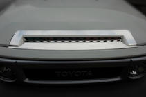 Toyota FJ Cruiser 2006–2022 Kromirane okrasne letve za pokrov motorja (nerjaveče jeklo) fotografija 3