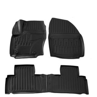 Stingray 3D avto tepihi za kabino (OWAL sponke) (4 kosi, poliuretan)