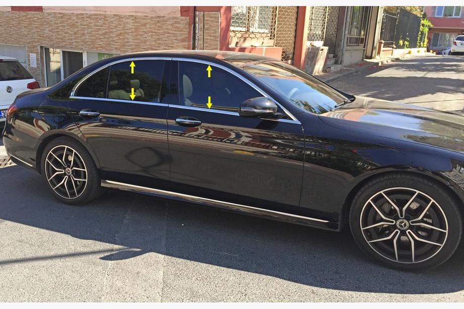 Mercedes Razred E W213 2016–2023 Kompletna obroba oken (nerjaveče jeklo) Image