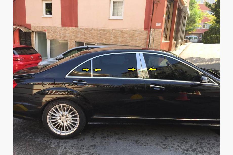 Mercedes S-class W221 2005–2013 Okrasne obloge stebričkov (6 kos, nerjavno jeklo) Image