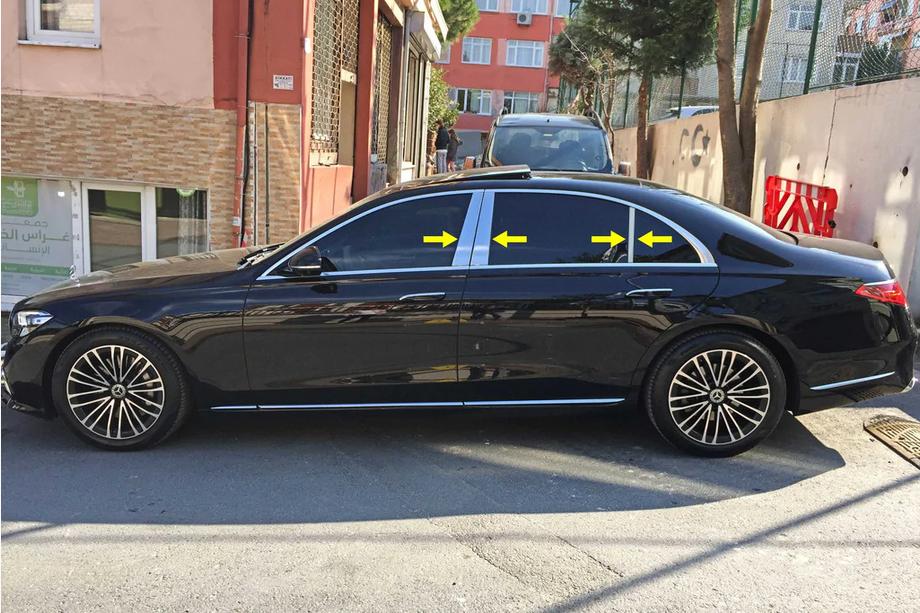 Mercedes S-class W223 2020– Pokrovi stebričkov (nerjavno jeklo) Image
