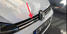 Volkswagen Golf 7/E-Golf 2012–2020 Okrasne letvice za masko 2017-2020 (nerjaveče jeklo) fotografija 3