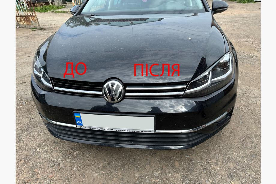 Volkswagen Golf 7/E-Golf 2012–2020 Okrasne letvice za masko 2017-2020 (nerjaveče jeklo) Image