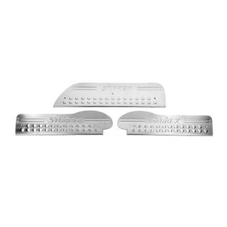 Kromirane letve pragov OmsaLine (3 kos, nerjaveče jeklo) Hyundai H200, H1, Starex 1998–2007 fotografija 4