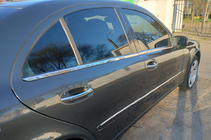 Mercedes E-class W211 2002–2009 Zunanje okrasne letve okoli stekel (inox) SD, OmsaLine - italijansko nerjavno jeklo (4 kos) fotografija 12