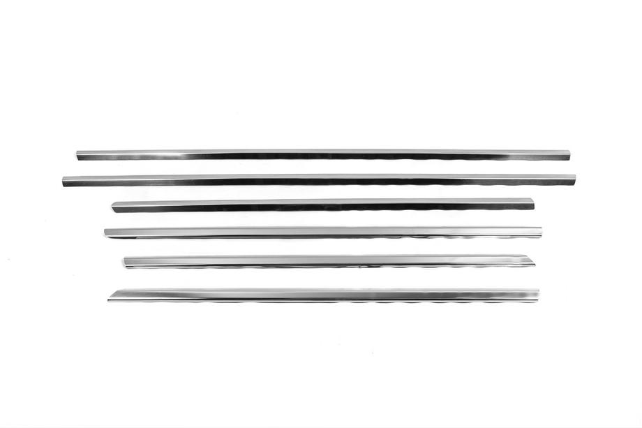 Mercedes E-class W211 2002–2009 Zunanje okrasne letve okoli stekel (inox) SD, Carmos - turško jeklo (4 kosi) Fotografija 3