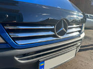 Mercedes Sprinter W901/902/903/904/905 1995–2006 Široke okrasne letvice za masko (2002-2006, 6-delni komplet, nerjaveče jeklo) fotografija 1