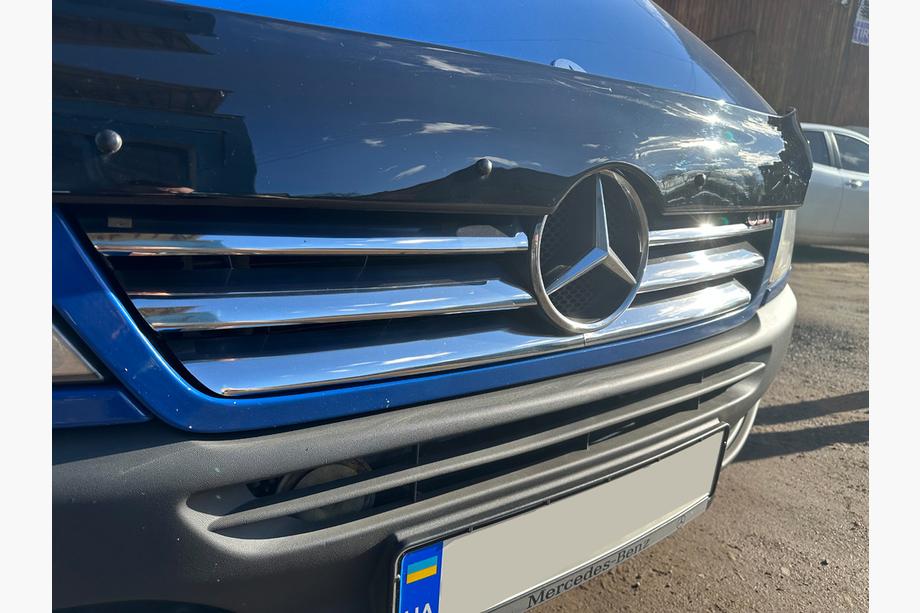 Mercedes Sprinter W901/902/903/904/905 1995–2006 Široke okrasne letvice za masko (2002-2006, 6-delni komplet, nerjaveče jeklo) Image